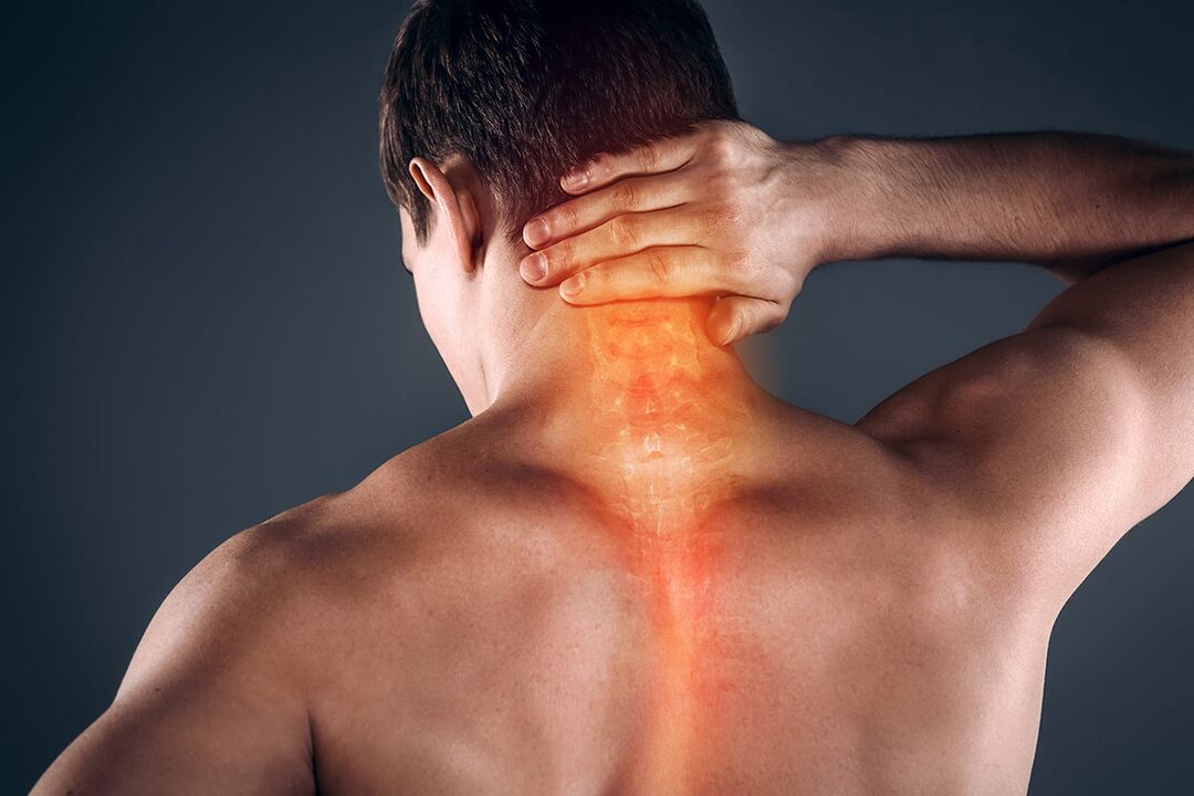 Osteochondroza kręgosłupa szyjnego u mężczyzny